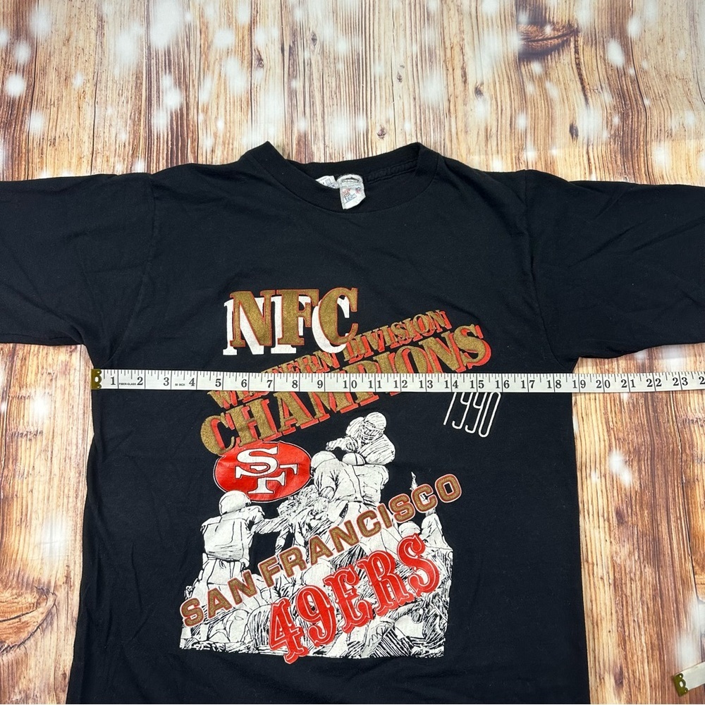 Vintage 1990 San Francisco 49ers Single Stitch T-shirt Size Medium Made USA - Picture 12 of 13